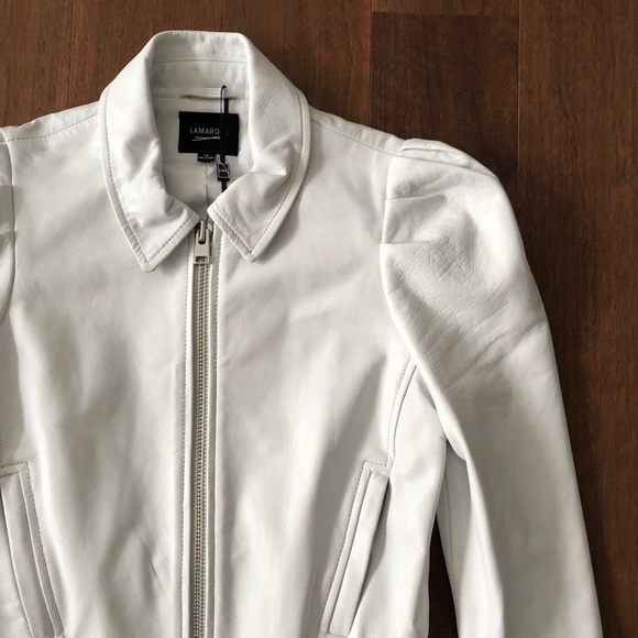 Lamarque White Leather Jacket - Picture 8 of 15